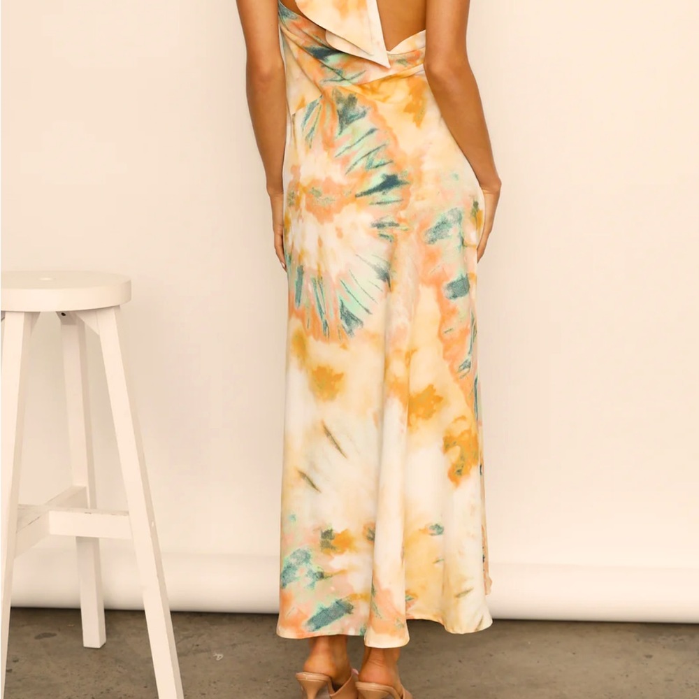 Hello molly tie dye halter slip dress